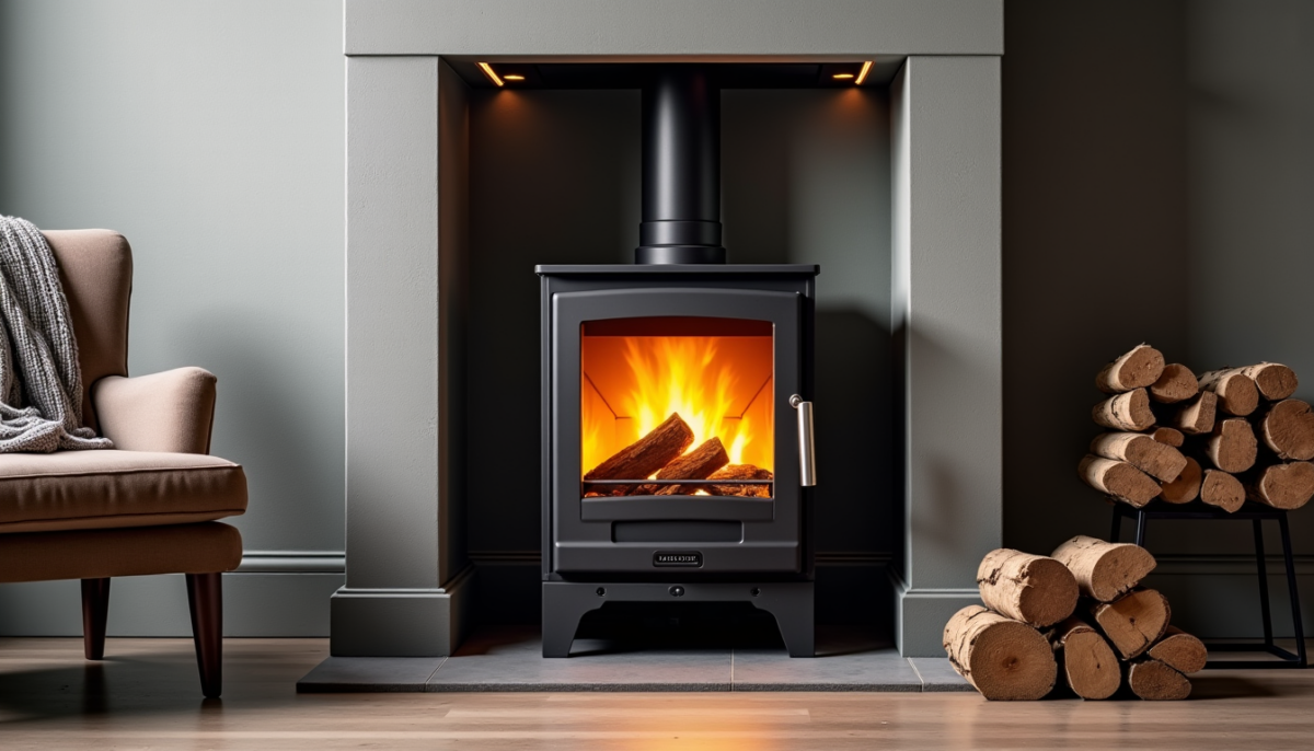 Mesurer la performance d'un foyer en fonte et acier : inertie et flambée avec cheminee-design-fr.com